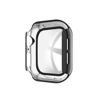 Rhinestone Decor PC Frame Case for Apple Watch Series 4 / 5 / 6 44mm / SE 44mm / SE (2022) 44mm with Tempered Glass Screen Protector