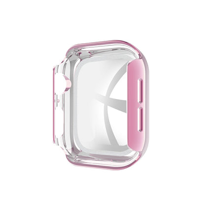 Rhinestone Decor PC Frame Case for Apple Watch Series 4 / 5 / 6 44mm / SE 44mm / SE (2022) 44mm with Tempered Glass Screen Protector