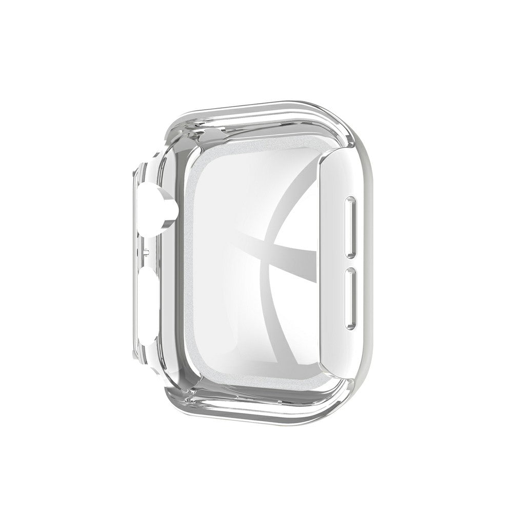 Rhinestone Decor PC Frame Case for Apple Watch Series 4 / 5 / 6 44mm / SE 44mm / SE (2022) 44mm with Tempered Glass Screen Protector