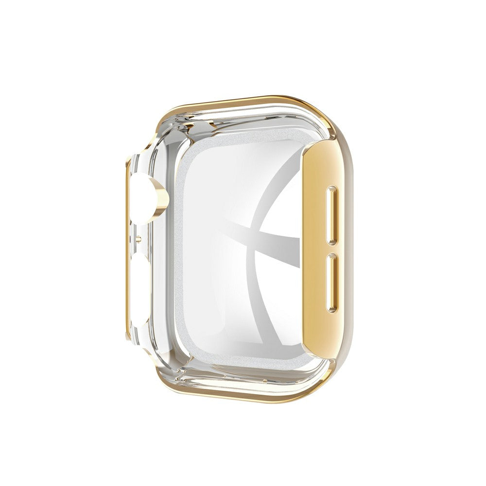 Rhinestone Decor PC Frame Case for Apple Watch Series 4 / 5 / 6 44mm / SE 44mm / SE (2022) 44mm with Tempered Glass Screen Protector