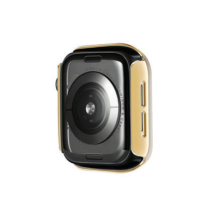 Rhinestone Decor PC Frame Case for Apple Watch Series 4 / 5 / 6 44mm / SE 44mm / SE (2022) 44mm with Tempered Glass Screen Protector