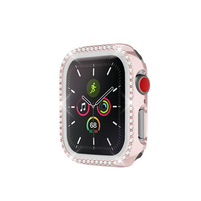 Rhinestone Decor Tempered Glass+PC All-round Protective Watch Case for Apple Watch Series 3/2/1 38mm