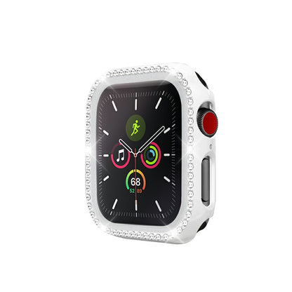 Rhinestone Decor Tempered Glass+PC All-round Protective Watch Case for Apple Watch Series 3/2/1 38mm