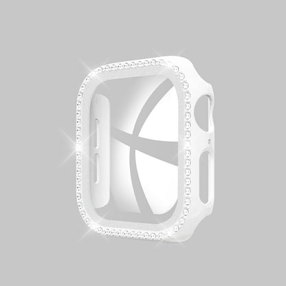 Rhinestone Decor Tempered Glass+PC All-round Protective Watch Case for Apple Watch Series 3/2/1 38mm