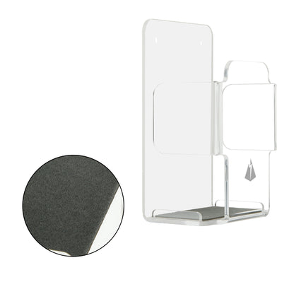 Clear Acrylic Remote Control Holder Wall Mount Media Organizer Storage Box