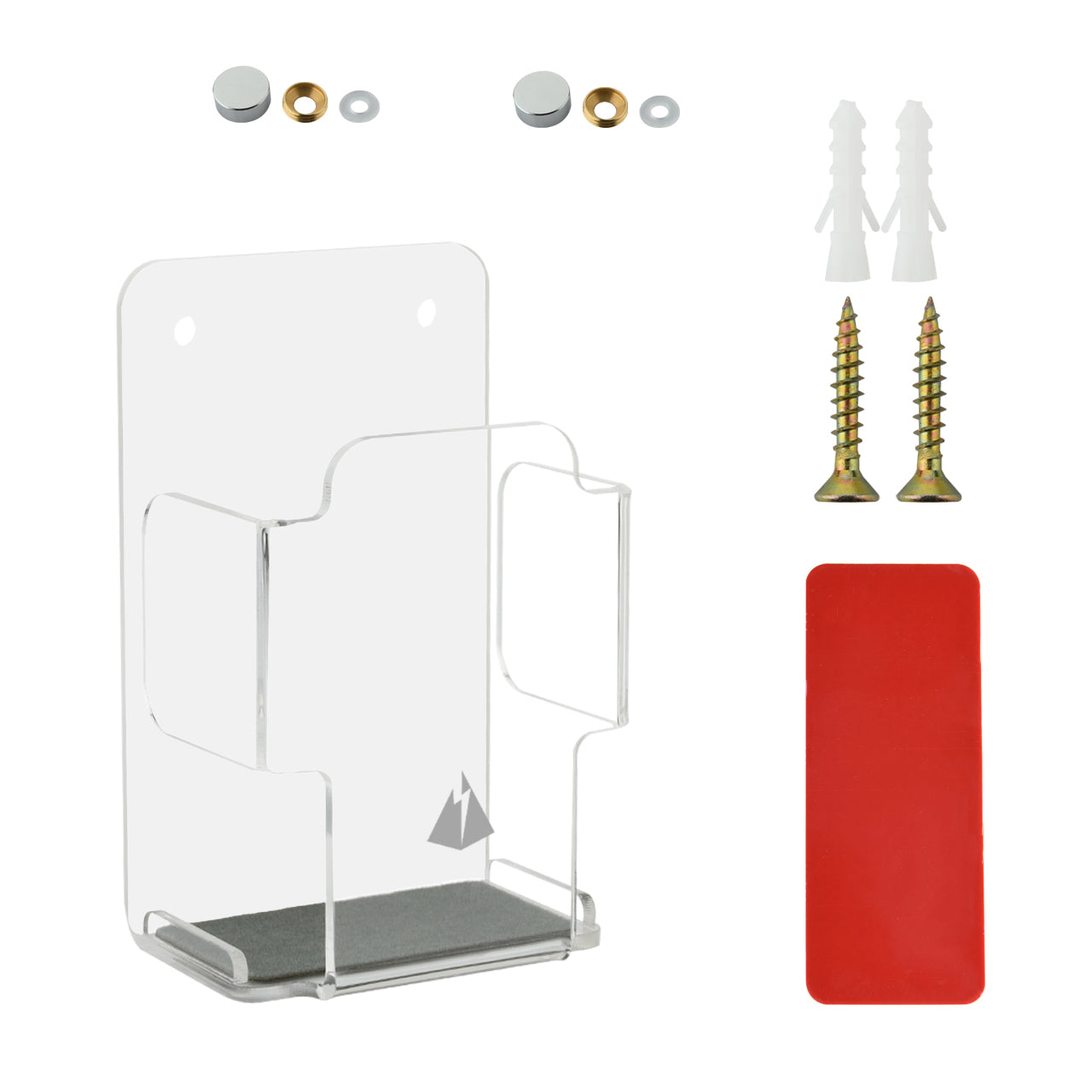 Clear Acrylic Remote Control Holder Wall Mount Media Organizer Storage Box