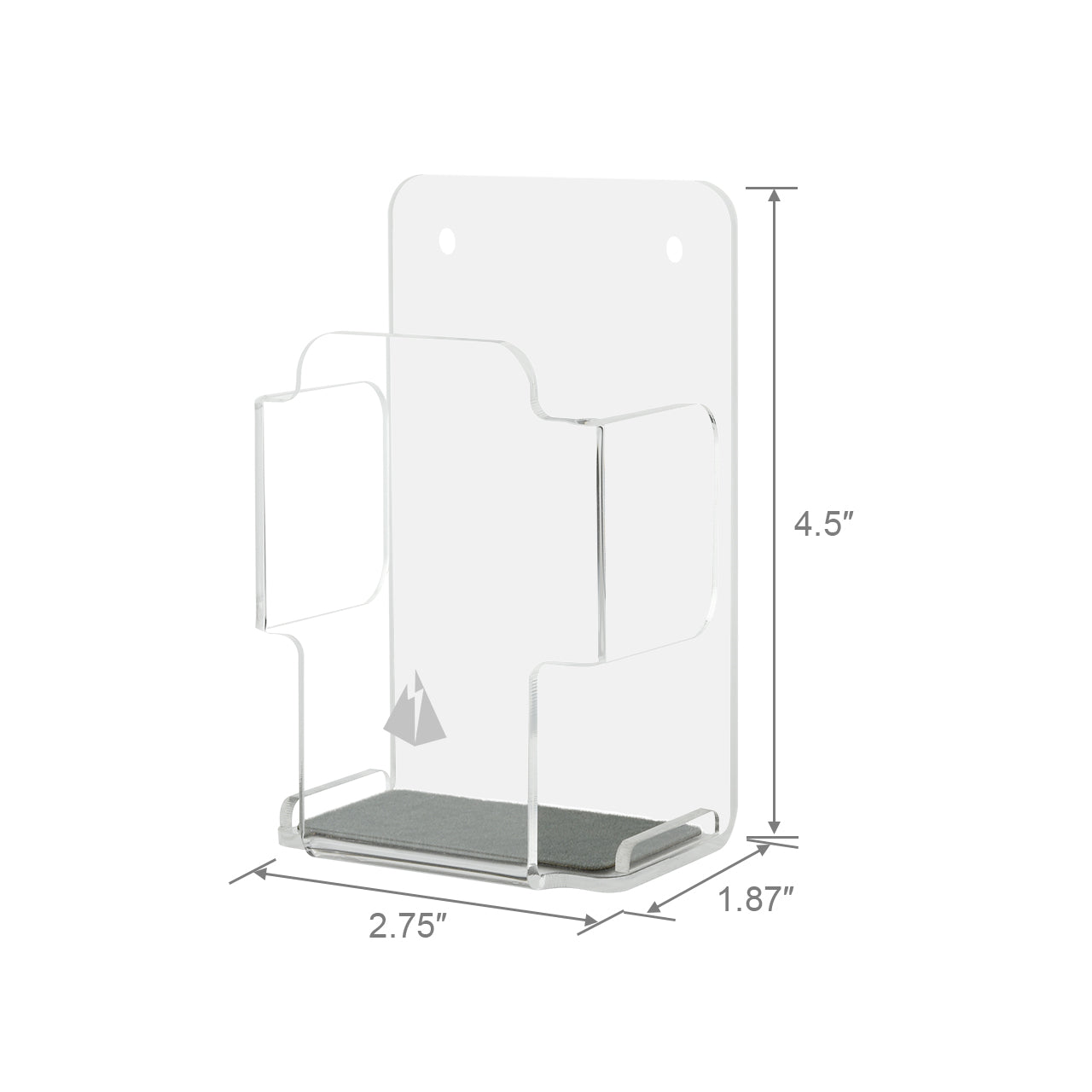 Clear Acrylic Remote Control Holder Wall Mount Media Organizer Storage Box