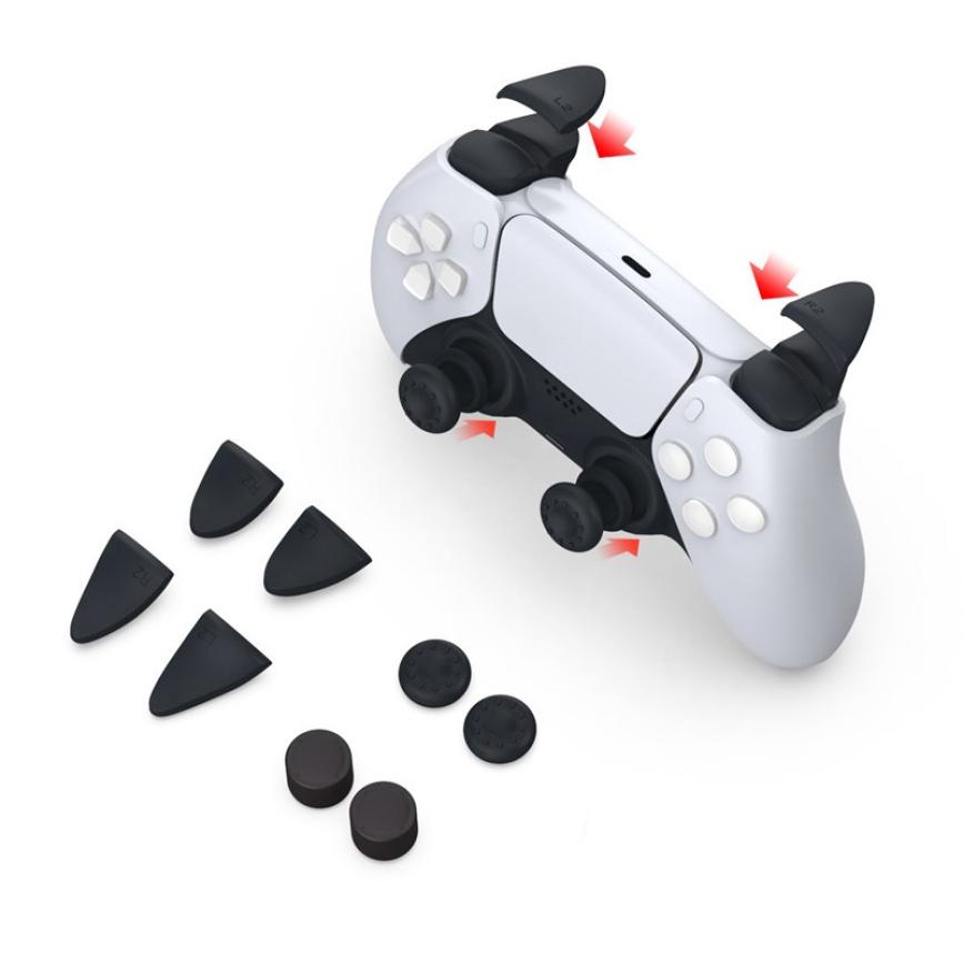 8PCS/Set L2 R2 Trigger Button + Rocker Cap for Sony PS5 Gamepad