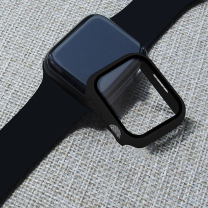 2-in-1 9H Tempered Glass Film Matte Hard PC Watch Case Cover for Apple Watch Series 7 45mm / Series 8 45mm