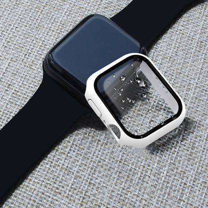 2-in-1 9H Tempered Glass Film Matte Hard PC Watch Case Cover for Apple Watch Series 7 45mm / Series 8 45mm