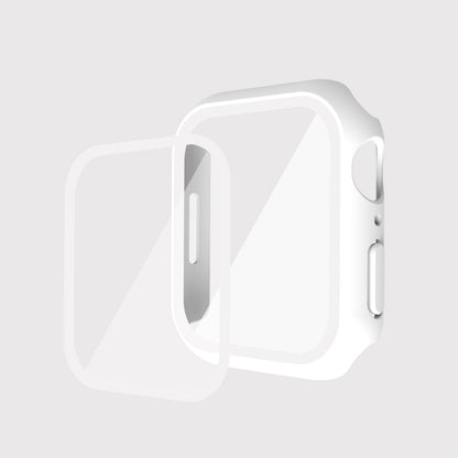 2-in-1 9H Tempered Glass Film Matte Hard PC Watch Case Cover for Apple Watch Series 7 45mm / Series 8 45mm