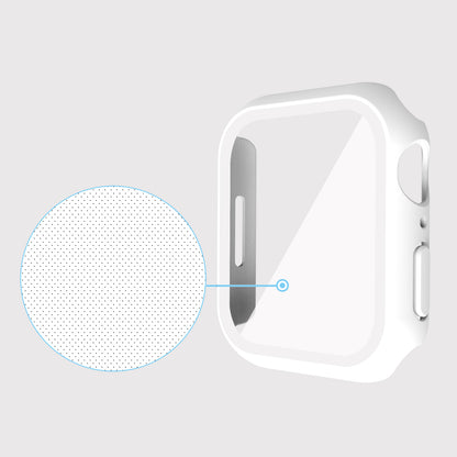 2-in-1 9H Tempered Glass Film Matte Hard PC Watch Case Cover for Apple Watch Series 7 45mm / Series 8 45mm