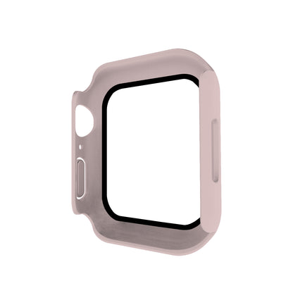 2-in-1 9H Tempered Glass Film Matte Hard PC Watch Case Cover for Apple Watch Series 7 45mm / Series 8 45mm