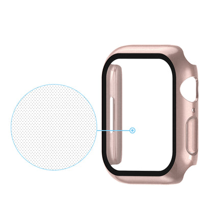 2-in-1 9H Tempered Glass Film Matte Hard PC Watch Case Cover for Apple Watch Series 7 45mm / Series 8 45mm