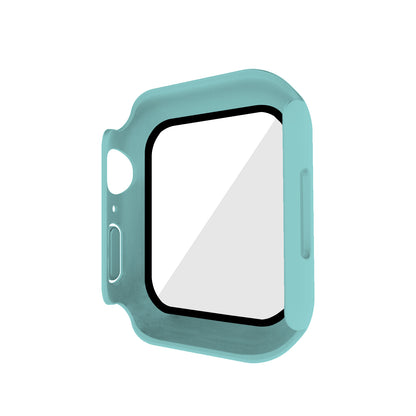2-in-1 9H Tempered Glass Film Matte Hard PC Watch Case Cover for Apple Watch Series 7 45mm / Series 8 45mm