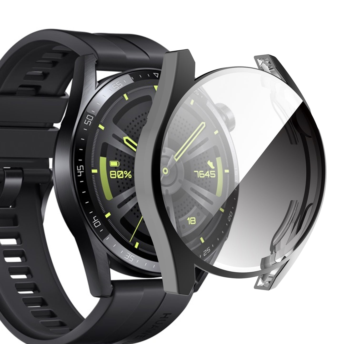 Electroplating Soft TPU Protective Watch Case Protector Cover for Huawei Watch GT 3 46mm