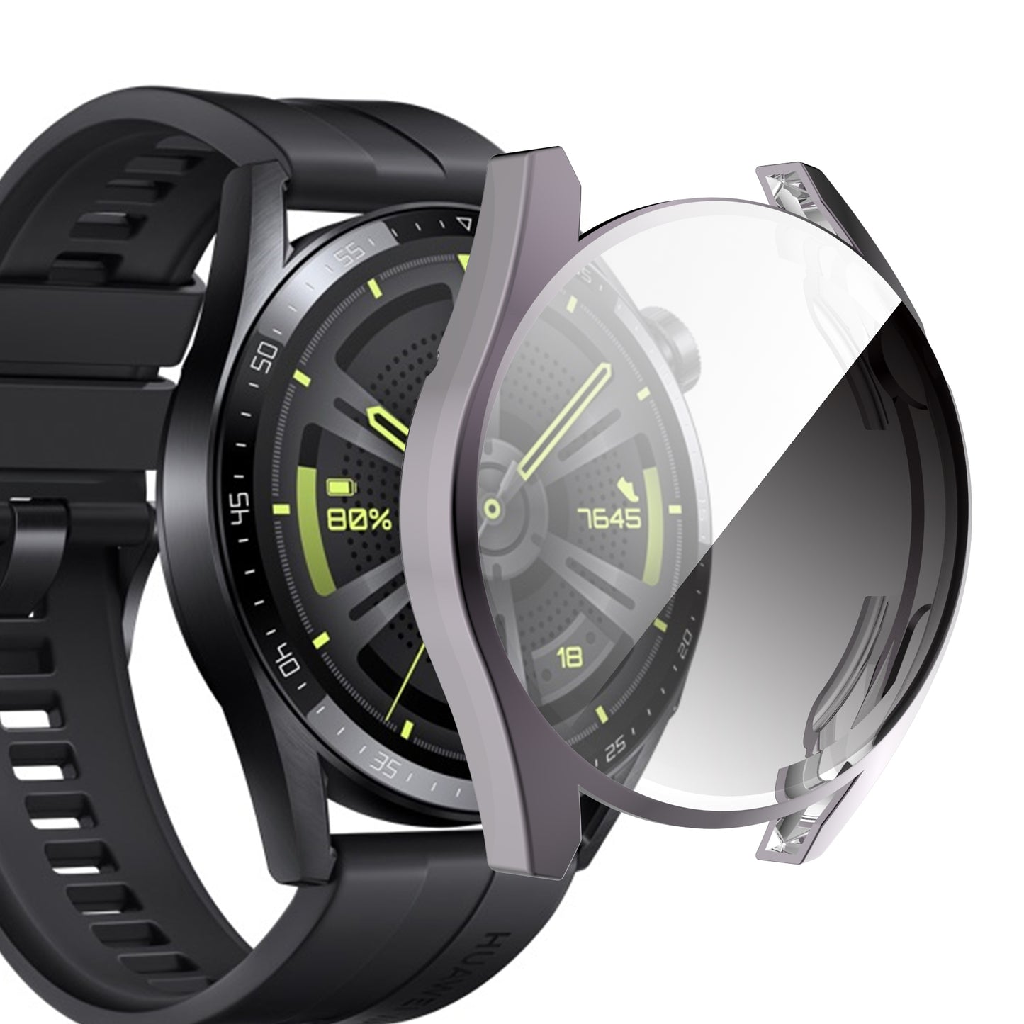 Electroplating Soft TPU Protective Watch Case Protector Cover for Huawei Watch GT 3 46mm