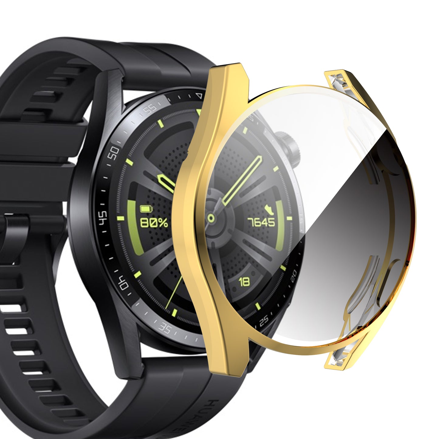 Electroplating Soft TPU Protective Watch Case Protector Cover for Huawei Watch GT 3 46mm