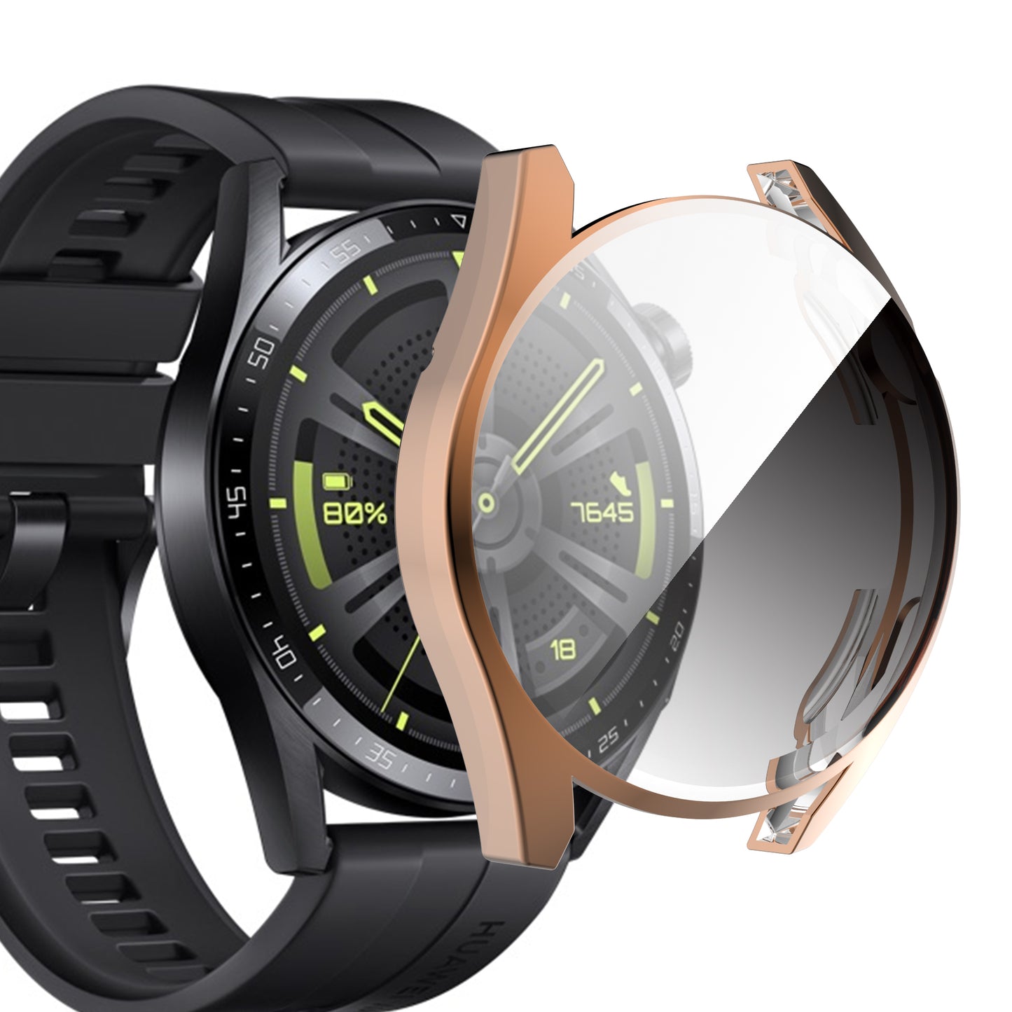 Electroplating Soft TPU Protective Watch Case Protector Cover for Huawei Watch GT 3 46mm