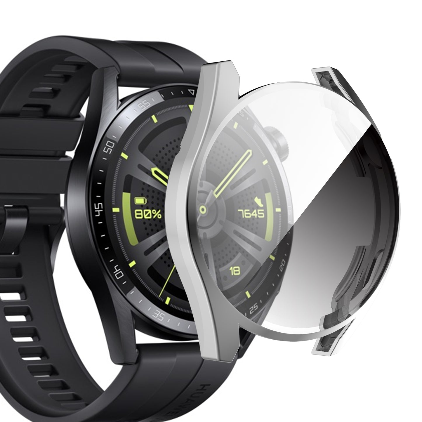Electroplating Soft TPU Protective Watch Case Protector Cover for Huawei Watch GT 3 46mm