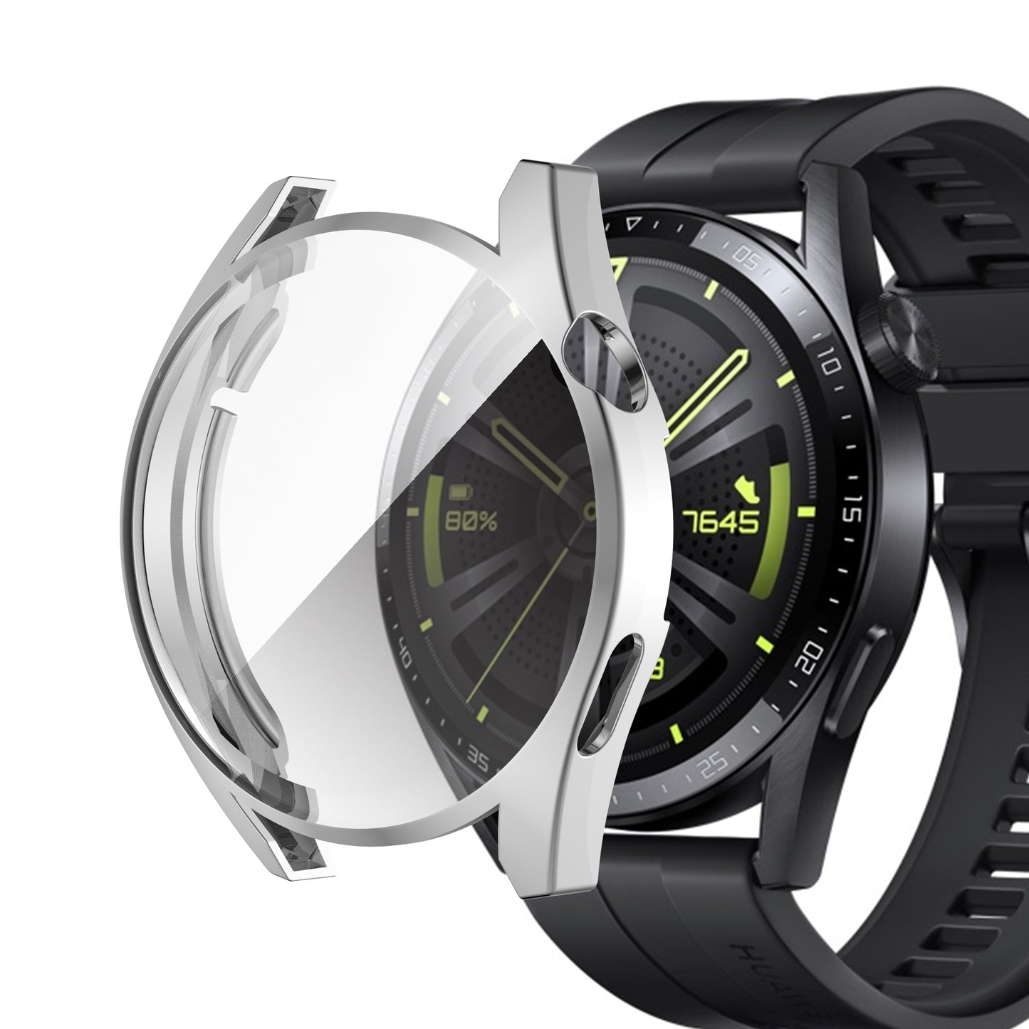 Electroplating Soft TPU Protective Watch Case Protector Cover for Huawei Watch GT 3 46mm