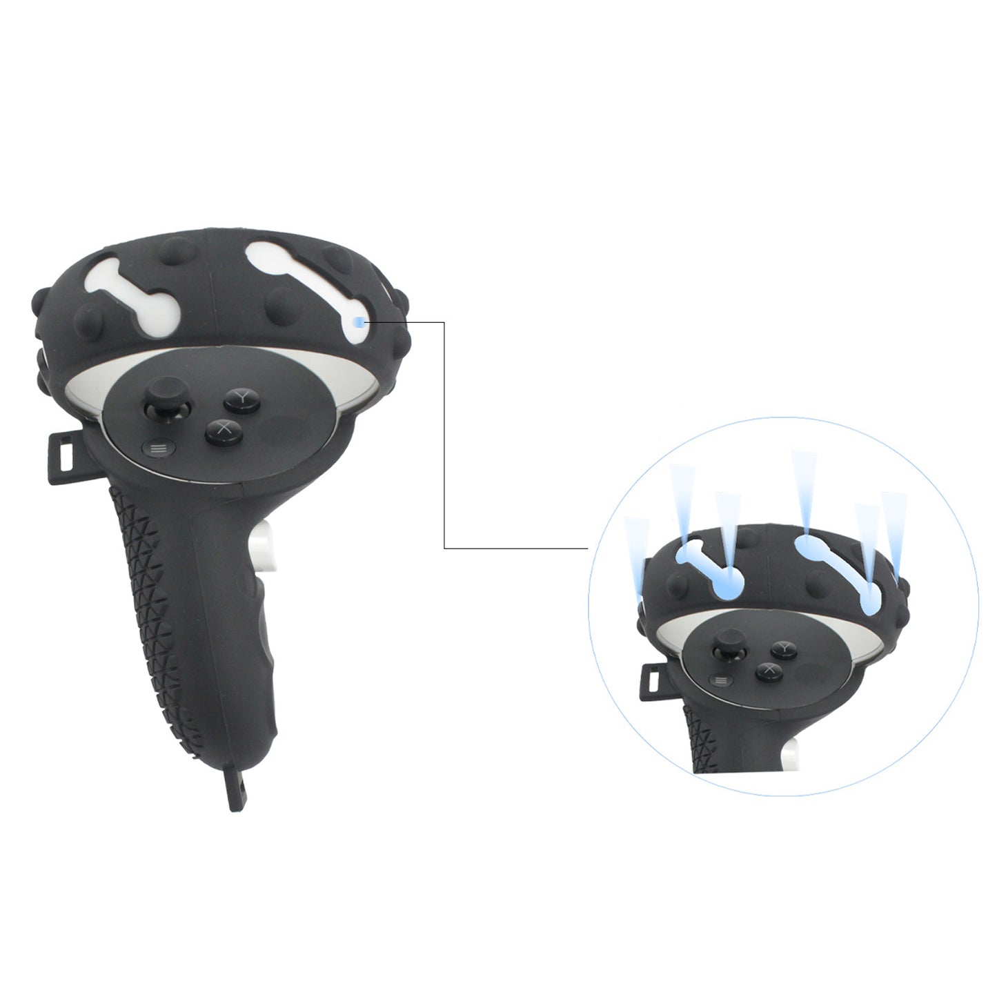 1 Pair Silicone Protective Grip Cover for Oculus Quest 2 VR Controller Handle Sleeve Case