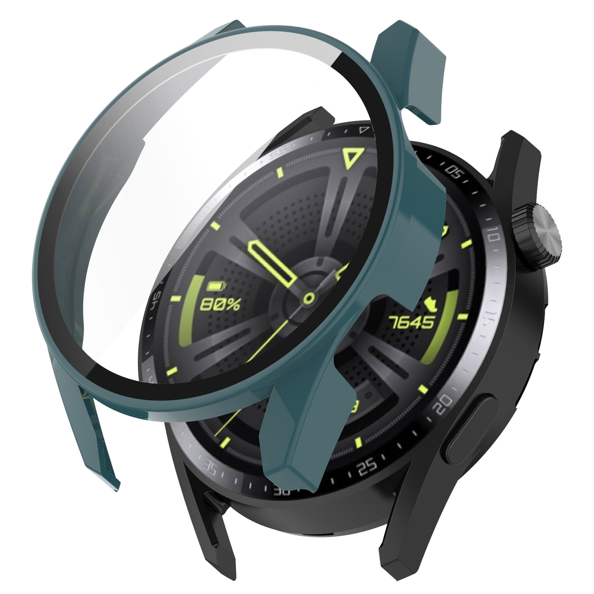 2-in-1 Watch Case Hard PC Frame + Tempered Glass Screen Protector for Huawei Watch GT 3 46mm