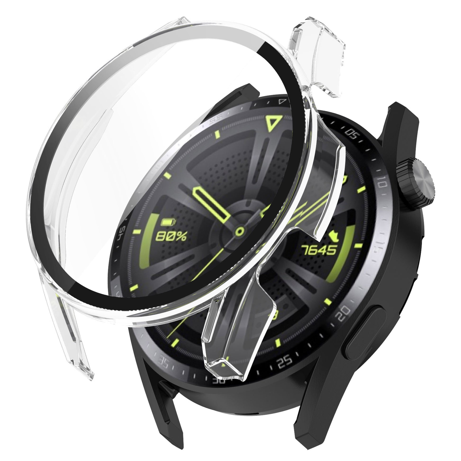 2-in-1 Watch Case Hard PC Frame + Tempered Glass Screen Protector for Huawei Watch GT 3 46mm