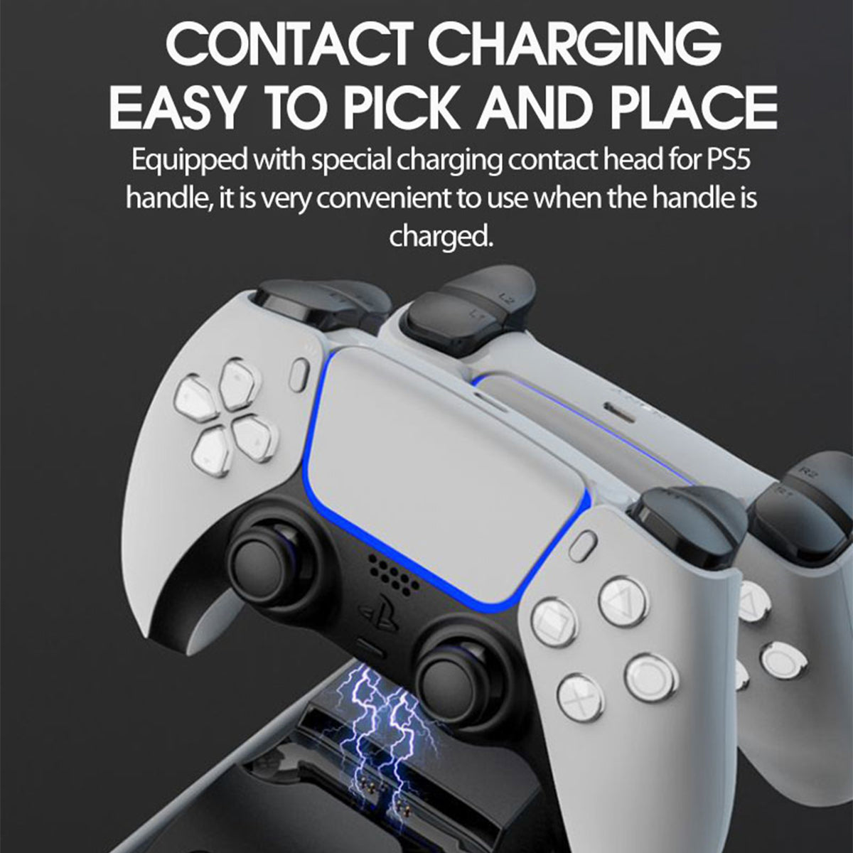 IPEGA PG-P5015 2 in 1 for PS5 Dual Controller Charging Stand with Cooling Fan Headset Storage Rack