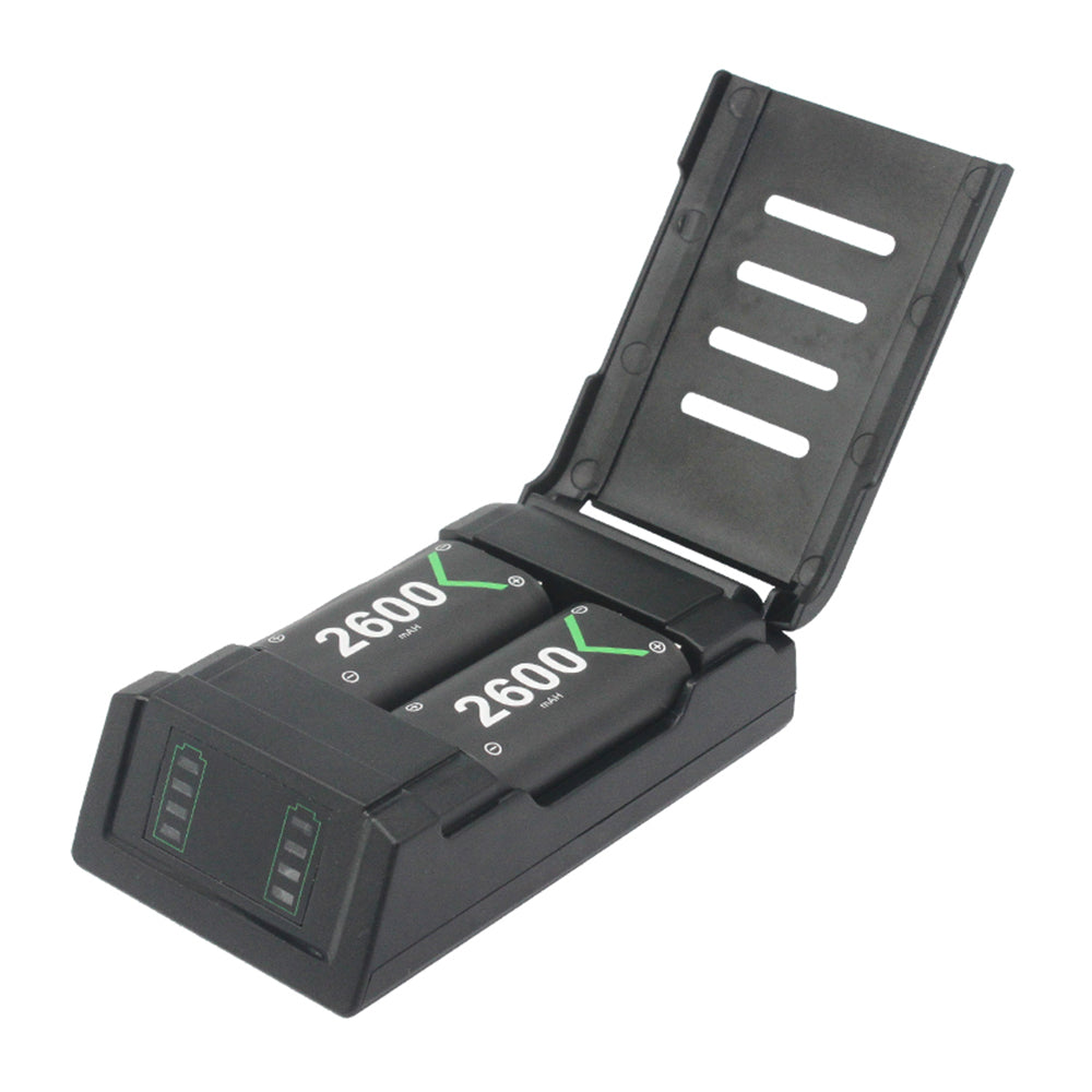 1035 For Xbox One S Battery Pack Charging Station with Cover Controller Battery Charger Lightweight Charging Case