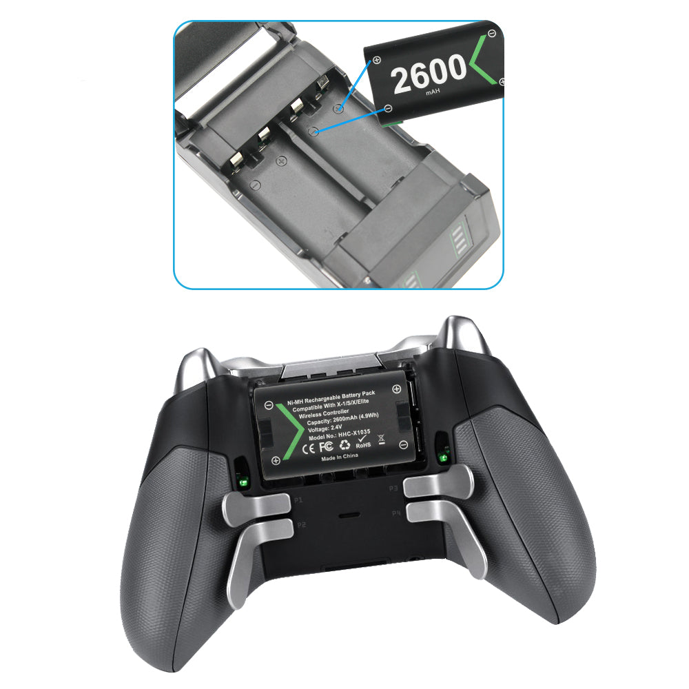 1035 For Xbox One S Battery Pack Charging Station with Cover Controller Battery Charger Lightweight Charging Case