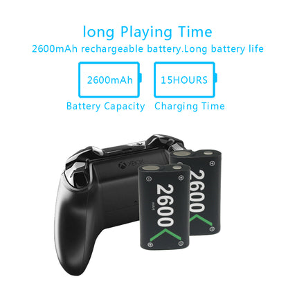 1035 For Xbox One S Battery Pack Charging Station with Cover Controller Battery Charger Lightweight Charging Case