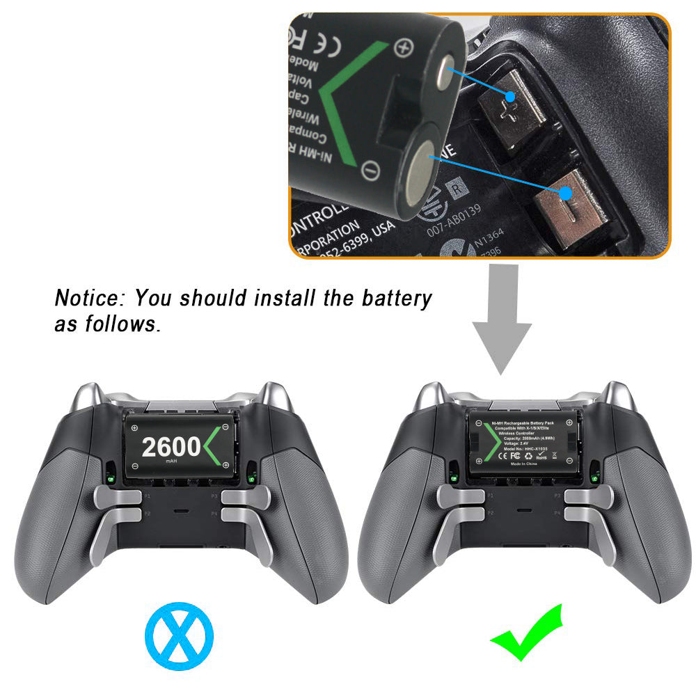 1035 For Xbox One S Battery Pack Charging Station with Cover Controller Battery Charger Lightweight Charging Case