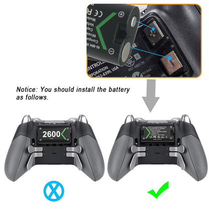 1035 For Xbox One S Battery Pack Charging Station with Cover Controller Battery Charger Lightweight Charging Case