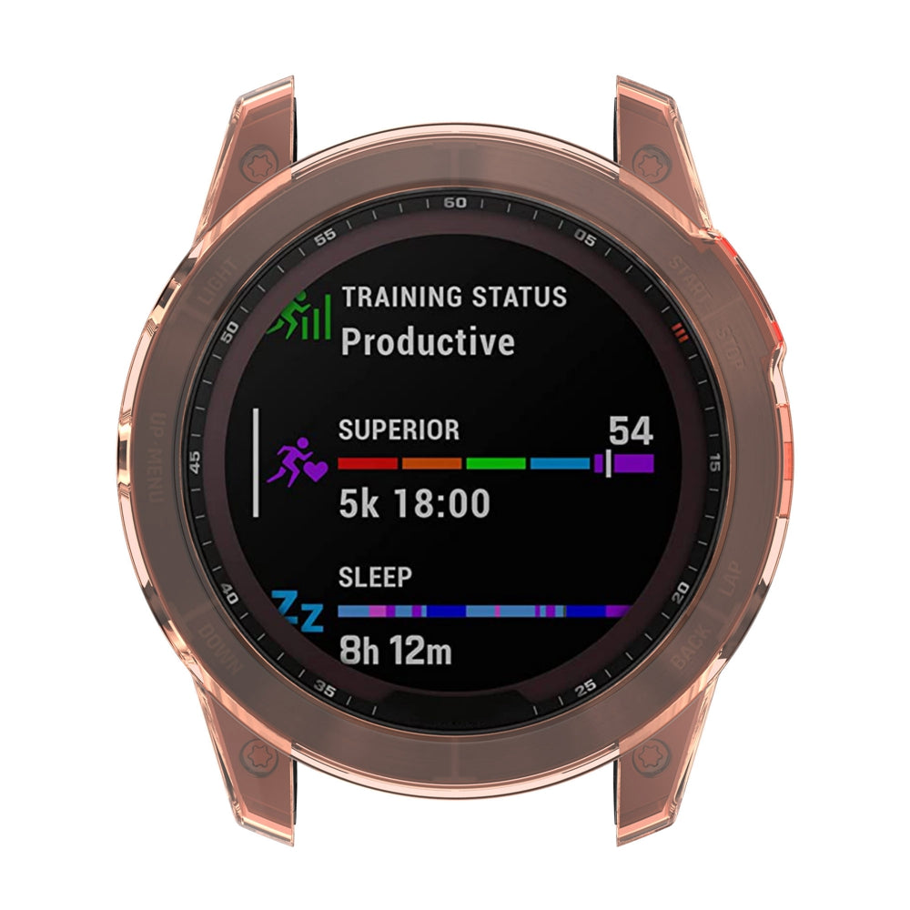 For Garmin Fenix 7/7 Solar/7 Sapphire Solar Half-pack Hollowed Transparent Watch Case Cover