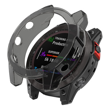 For Garmin Fenix 7/7 Solar/7 Sapphire Solar Half-pack Hollowed Transparent Watch Case Cover 