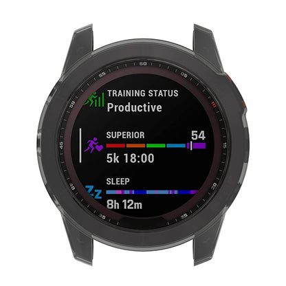 For Garmin Fenix 7/7 Solar/7 Sapphire Solar Half-pack Hollowed Transparent Watch Case Cover