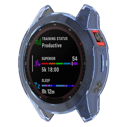 For Garmin Fenix 7/7 Solar/7 Sapphire Solar Half-pack Hollowed Transparent Watch Case Cover