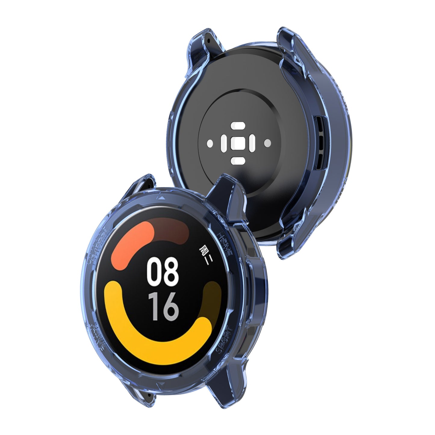 For Xiaomi Watch S1 Active/Watch Color 2 Anti-fall Transparent Watch Case TPU Cover Protector