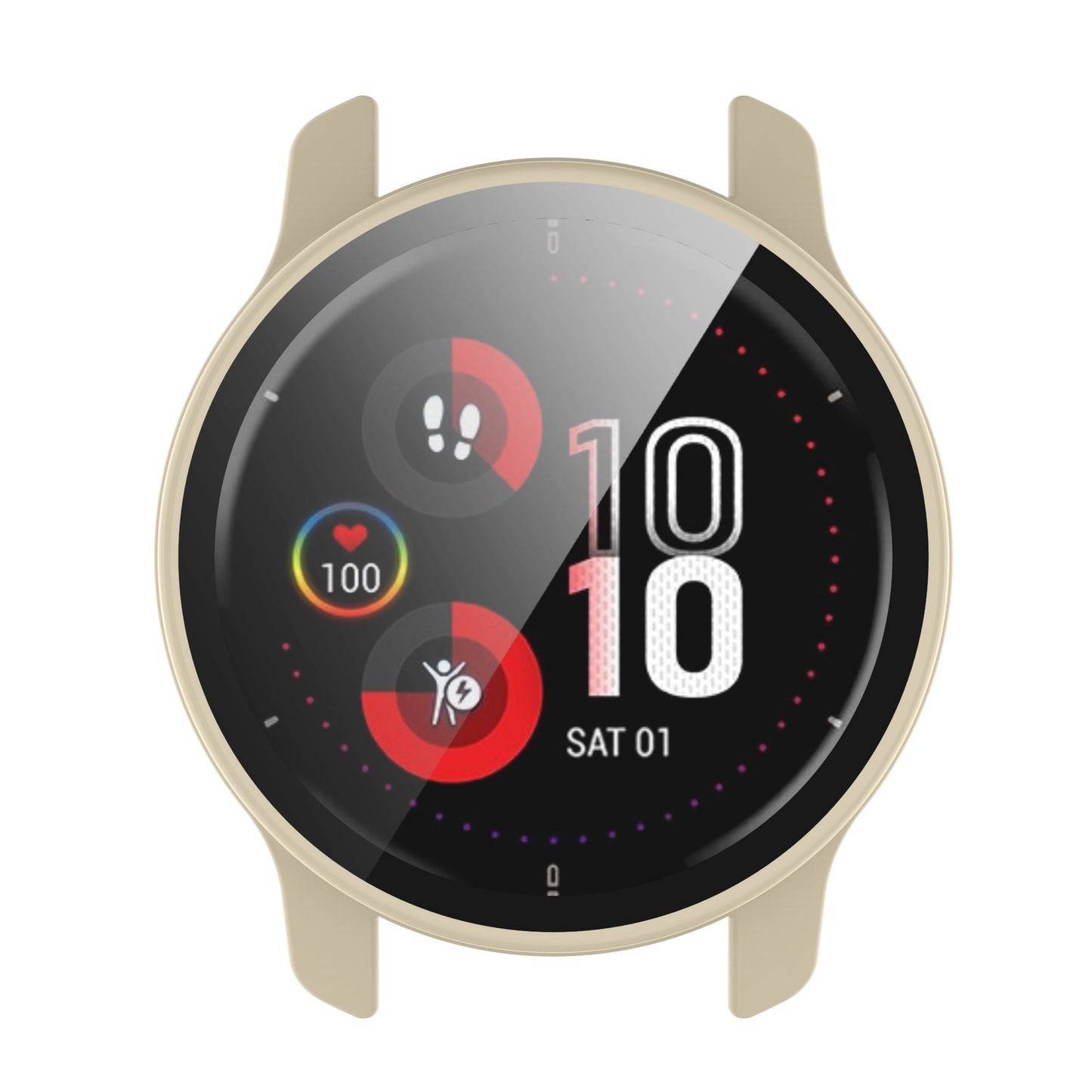 For Garmin Venu2 Plus Durable Hard PC Watch Cover Case with Built-in Tempered Glass Screen Protector