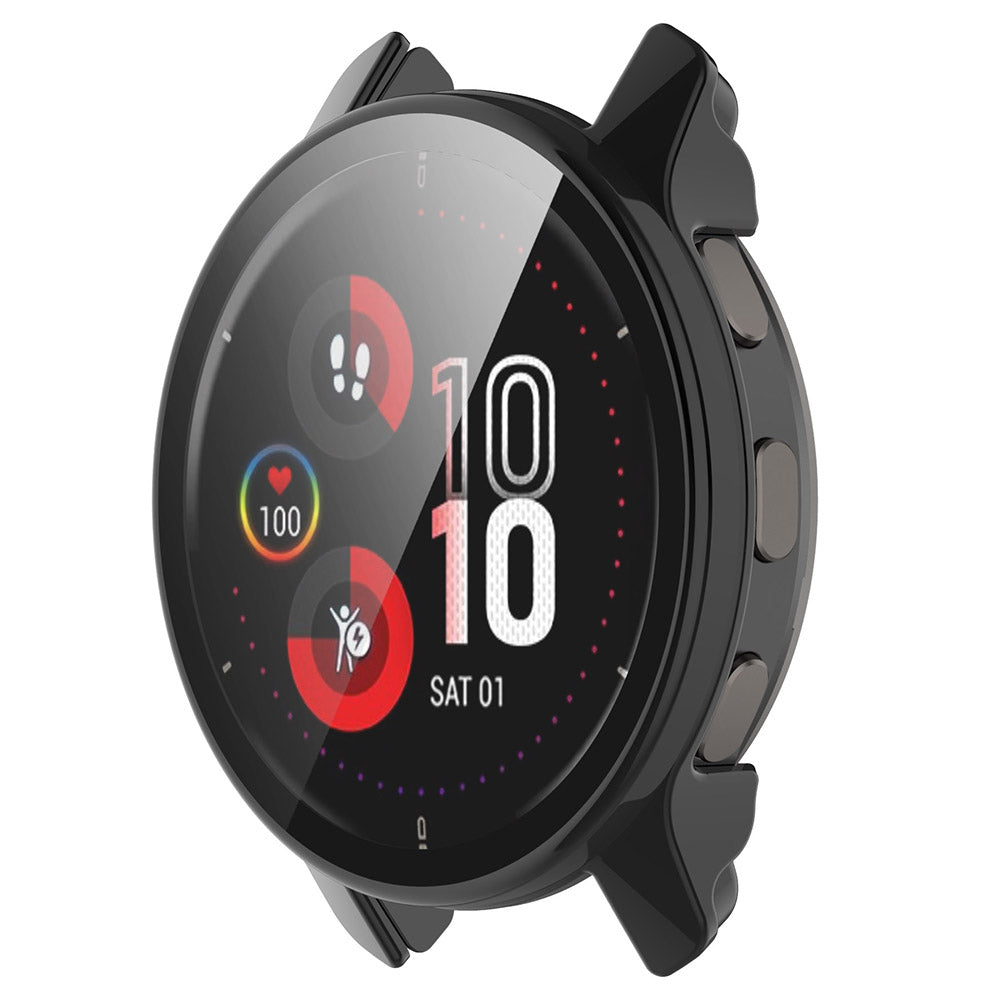 For Garmin Venu2 Plus Durable Hard PC Watch Cover Case with Built-in Tempered Glass Screen Protector