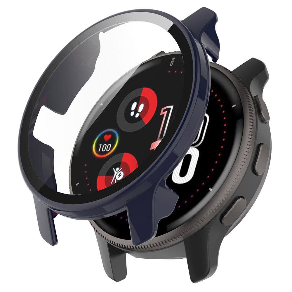 For Garmin Venu2 Plus Durable Hard PC Watch Cover Case with Built-in Tempered Glass Screen Protector