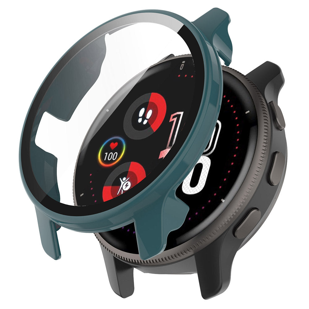 For Garmin Venu2 Plus Durable Hard PC Watch Cover Case with Built-in Tempered Glass Screen Protector