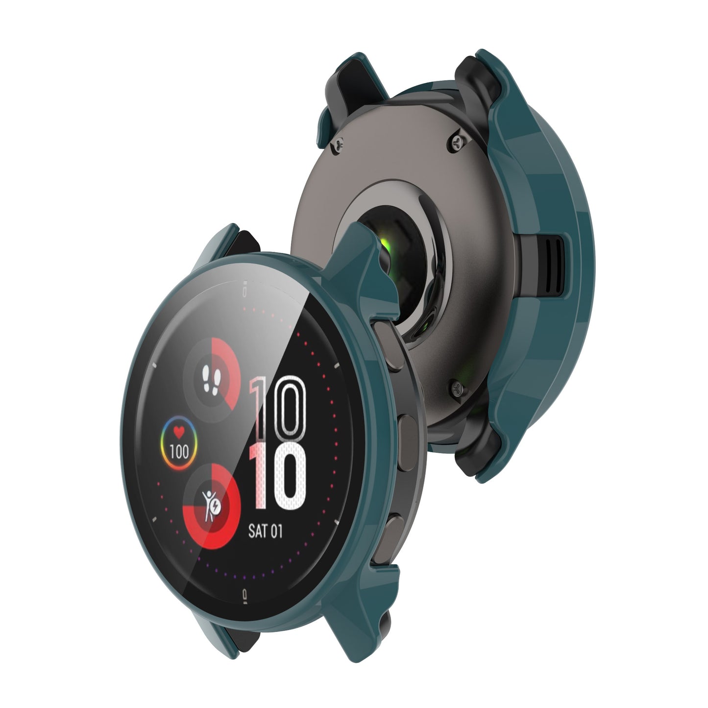 For Garmin Venu2 Plus Durable Hard PC Watch Cover Case with Built-in Tempered Glass Screen Protector