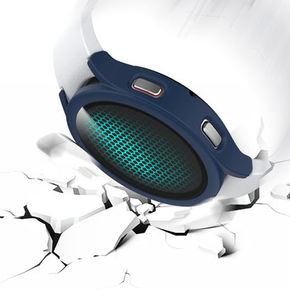 For Samsung Galaxy Watch4 44mm Anti-Scratch Matte PC Case with Tempered Glass Screen Protector Anti-Drop Smart Watch Cover