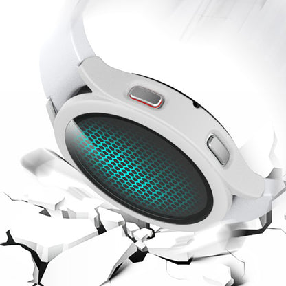 For Samsung Galaxy Watch4 44mm Anti-Scratch Matte PC Case with Tempered Glass Screen Protector Anti-Drop Smart Watch Cover