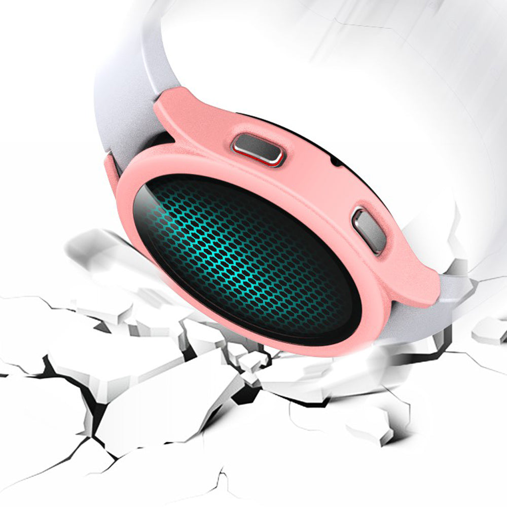 For Samsung Galaxy Watch4 44mm Anti-Scratch Matte PC Case with Tempered Glass Screen Protector Anti-Drop Smart Watch Cover