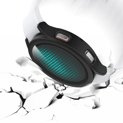 For Samsung Galaxy Watch4 44mm Anti-Scratch Matte PC Case with Tempered Glass Screen Protector Anti-Drop Smart Watch Cover