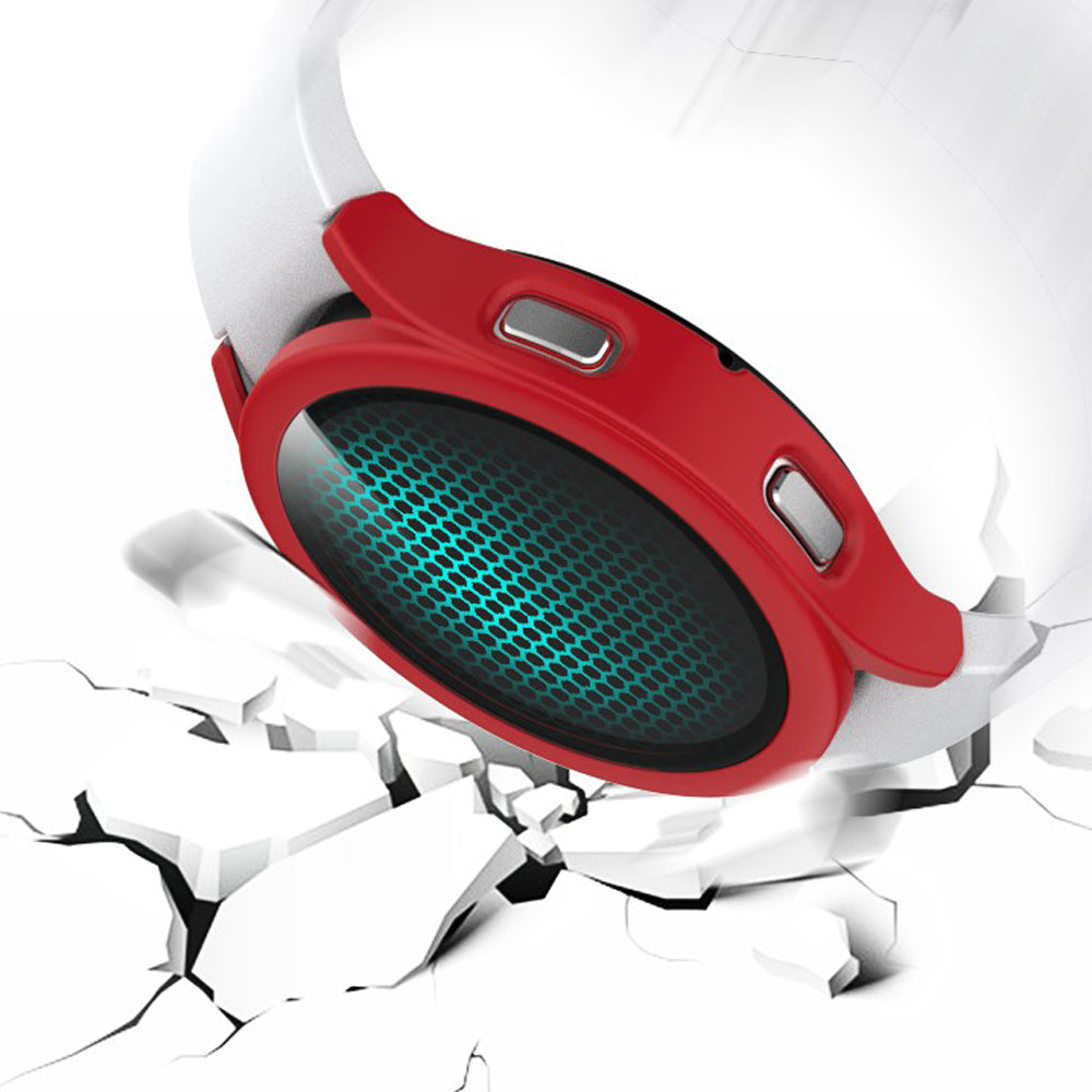 For Samsung Galaxy Watch4 44mm Anti-Scratch Matte PC Case with Tempered Glass Screen Protector Anti-Drop Smart Watch Cover