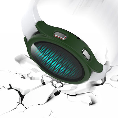 For Samsung Galaxy Watch4 44mm Anti-Scratch Matte PC Case with Tempered Glass Screen Protector Anti-Drop Smart Watch Cover